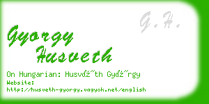 gyorgy husveth business card